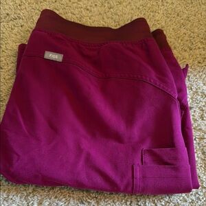 Figs Women's Scrub Pants in Burgundy